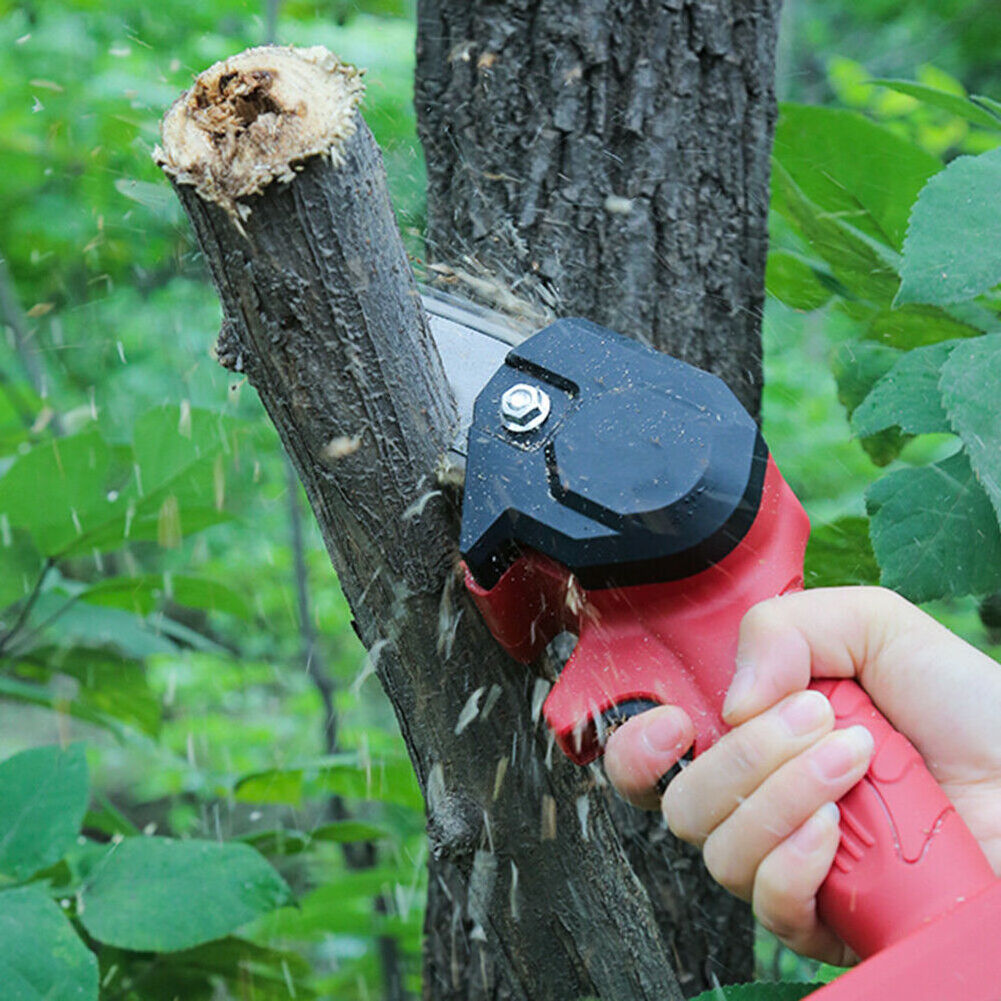 4 inch Mini Cordless Chainsaw Electric One Hand Saw Wood Cutter with Rechargeable Battery