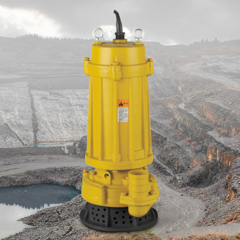 high pressure slurry pump yellow sewage submersible pump with filter high head dirty water pump for 50m 4KW height mine mud