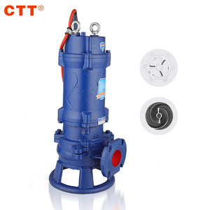 XWQ 100mm 4" waste toilet sump pump cutting 4kw 3 phase submersible sewage cutter pump 65m3/h  submersible sewage cutter pump