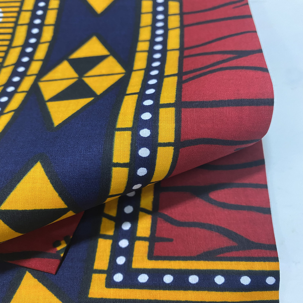 Cheap African Calico Various Color Patterns Squares Custom Print 100% Cotton  Fabric Textile