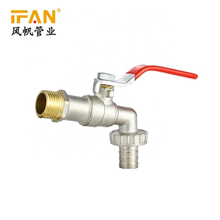 1/2'' 3/4'' Chrome Plated Brass Bibcock Taps Long Washing Machine Bibcock Garden Hose Taps Faucet Bib Cock