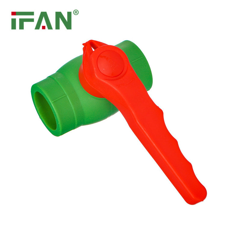 IFAN Factory Welding PPR Ball Valve PN25 Brass Core Long Handle PPR Plastic Ball Valve