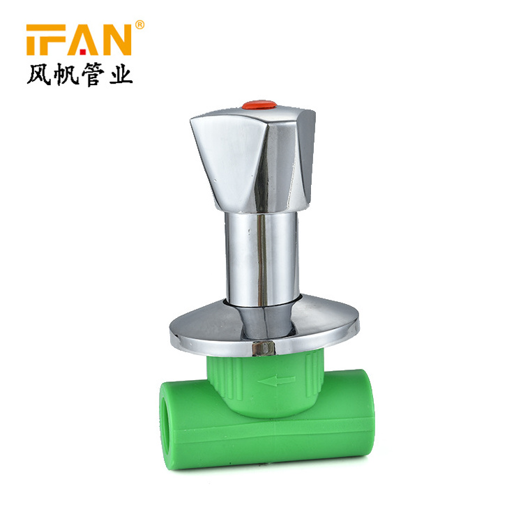 Ifan Ppr Pipe Fitting American Water Valve Ppr Concealed Stop Valve With Chrome Handle