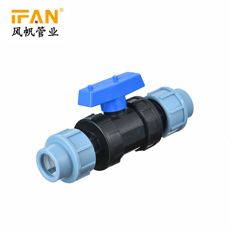 Ifan Factory Agricultural Drip Irrigation System Hdpe Drainage Pipe Fitting Equal Ball Valve For Water Supply