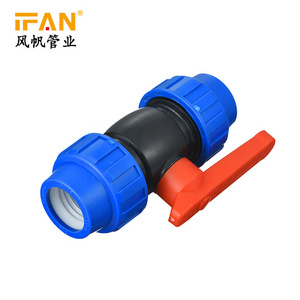 Ifan 2 Inch hdpe polyethylene water supply pipe hdpe pipes and fittings pp compression fittings ball valve