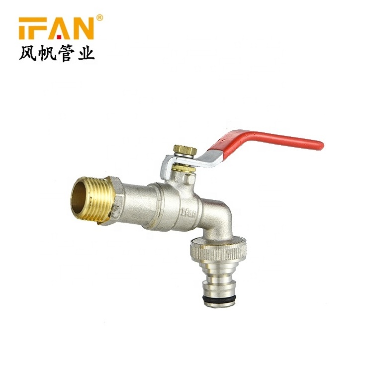 1/2'' 3/4'' Chrome Plated Brass Bibcock Taps Long Washing Machine Bibcock Garden Hose Taps Faucet Bib Cock