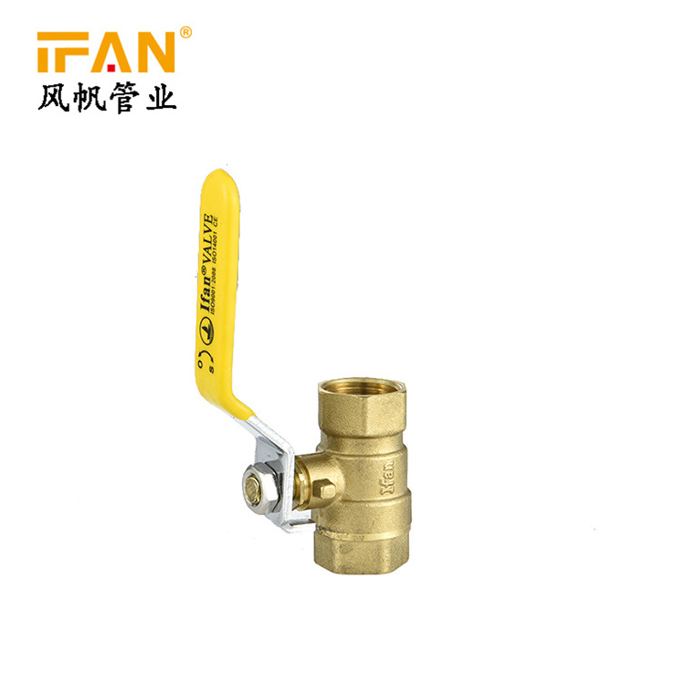 IFAN High Pressure NPT Valve Brass Oil Gas 1/2 Inch Female Threaded Forged Brass Gas Ball Valve