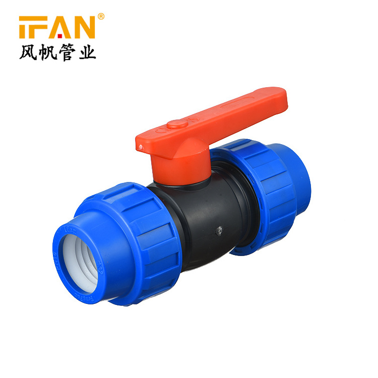 Ifan Factory Agricultural Drip Irrigation System Hdpe Drainage Pipe Fitting Equal Ball Valve For Water Supply