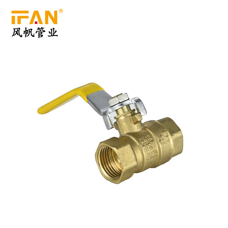 IFAN High Pressure NPT Valve Brass Oil Gas 1/2 Inch Female Threaded Forged Brass Gas Ball Valve