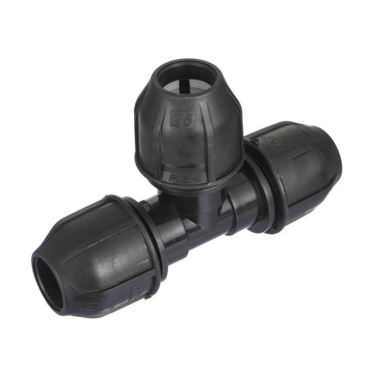 IFAN PE Quick Joint Pipe Fitting 3 Way Connector PP Equal TEE HDPE PP Compression Fittings For Water Supply