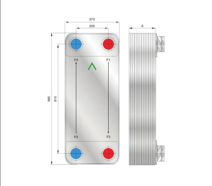 Cheap Price Hot Sale Stainless Steel Brazed Aluminum Plate Type Industrial Heat Exchanger FHC310