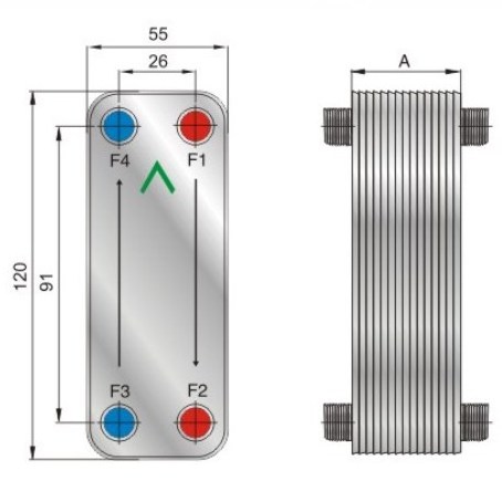 FHC003G Mini Plate Cooler  Brazed Heat Exchanger For Water To Air And Brazed Plate Heat Exchanger