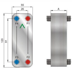 FHC003G Mini Plate Cooler  Brazed Heat Exchanger For Water To Air And Brazed Plate Heat Exchanger