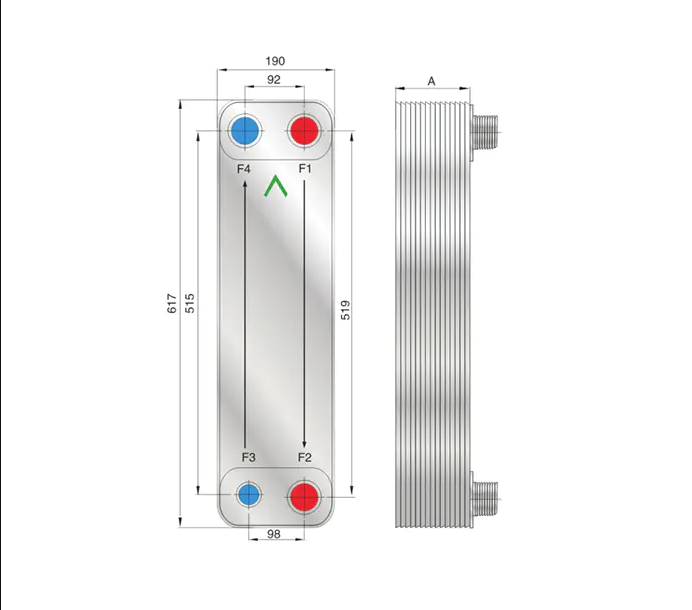 Hot Sale FHC095 Customized Copper  Brazed Plate Heat Exchanger  Heat Pump Heat Exchanger