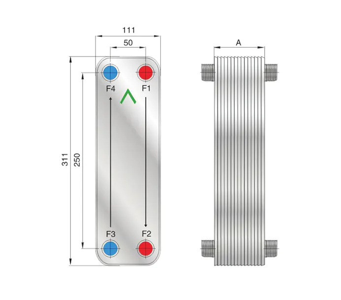 High Quality Water Cool Chiller Refrigerated Air Dryer Stainless Plate Heat Exchanger