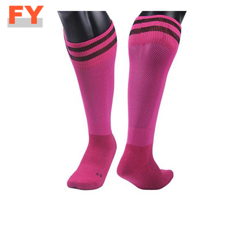 FY-I-0149 soccer sock pink custom football socks