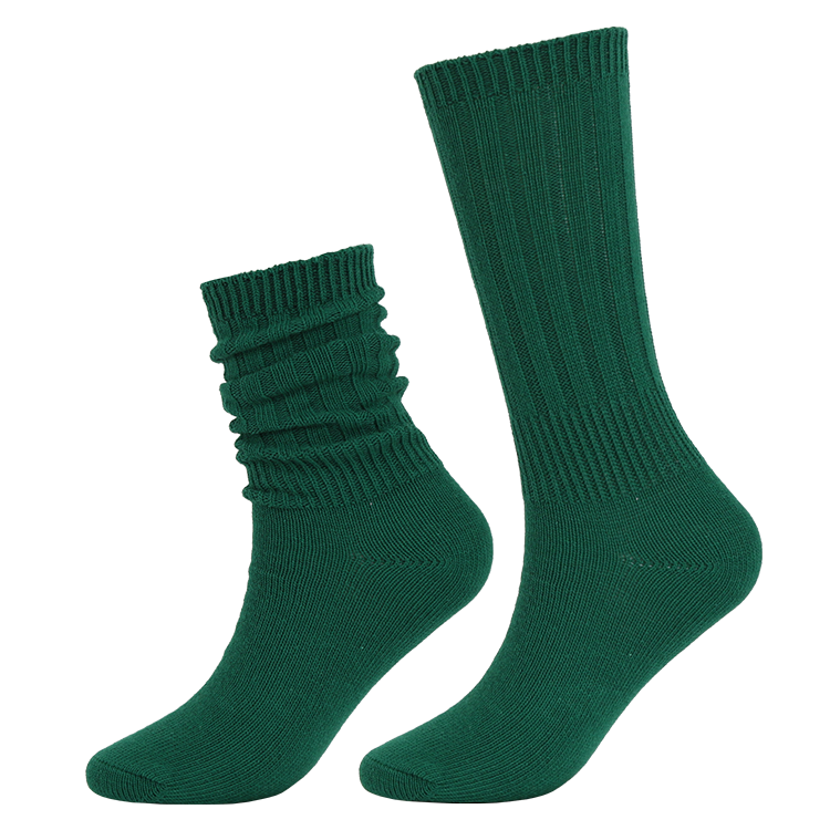 FY-II-0881 long slouch sox for women thick winter terry sole fluorescent color cotton crew women girls slouch socks