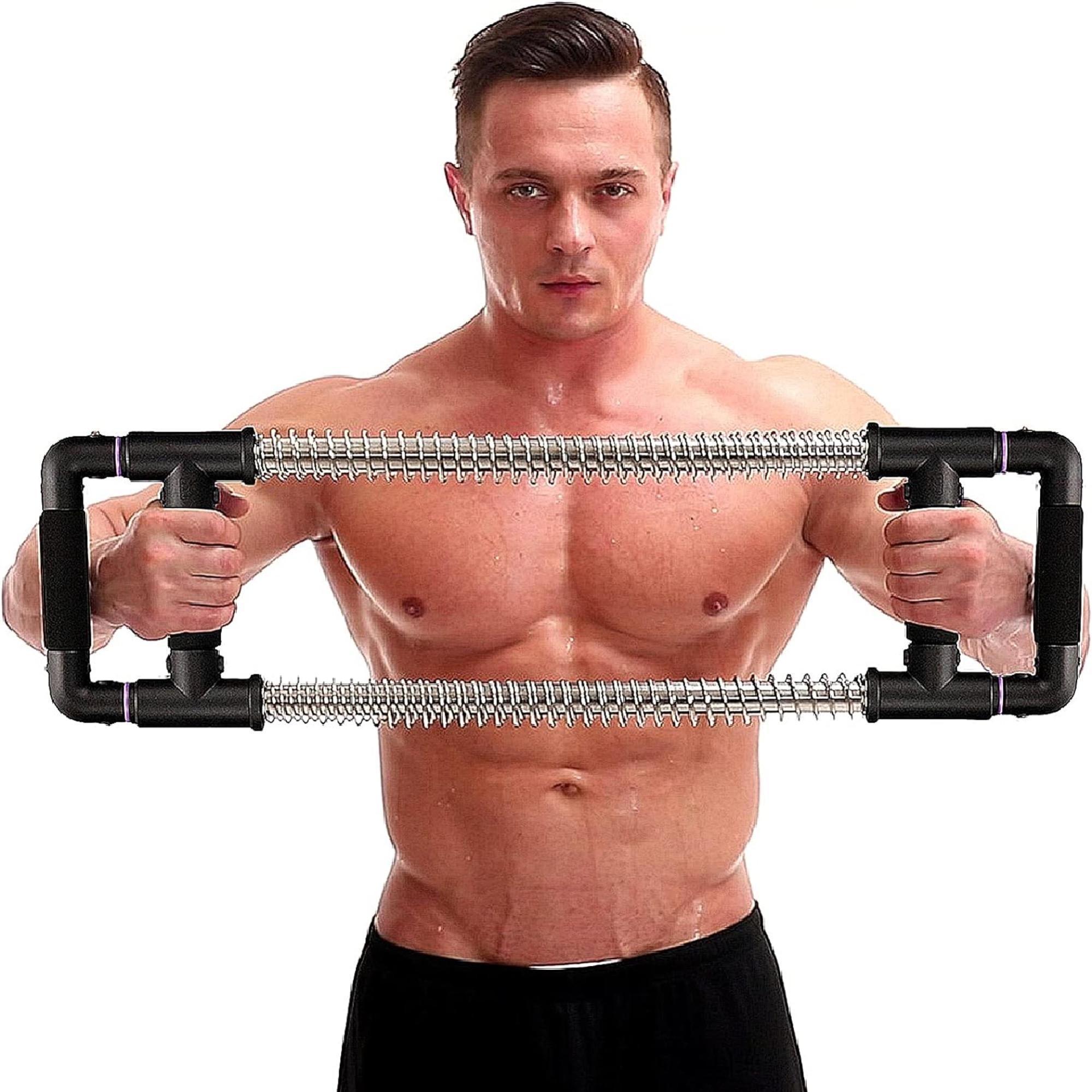 Push Down Fitness Machine Chest Expander at Home Workout Equipment, Arm Exerciser Portable Spring Resistance Exercise