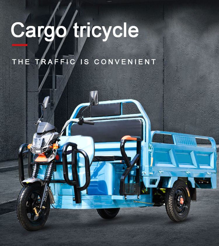 China High Quality Wholesale Bulk electric cargo tricycle 1200W EEC Heavy Load Open Type electric tricycles three wheel adult