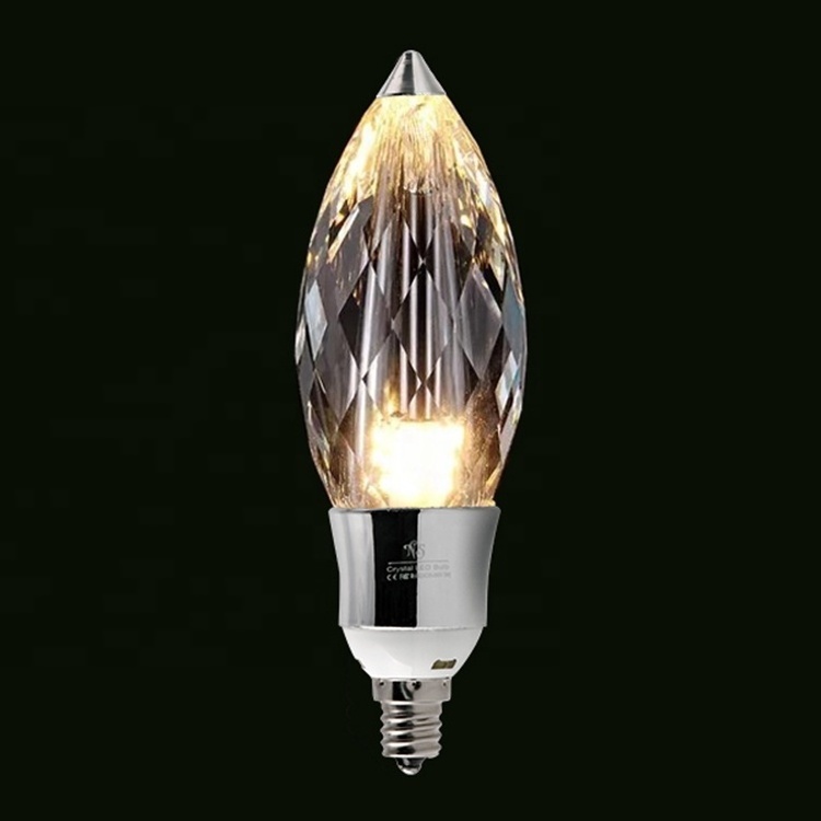 New Designs Home Used E27 E14 E12 K9 Crystal Led Replacement Light Bulb 5W Wholesale for crystal chandelier lighting