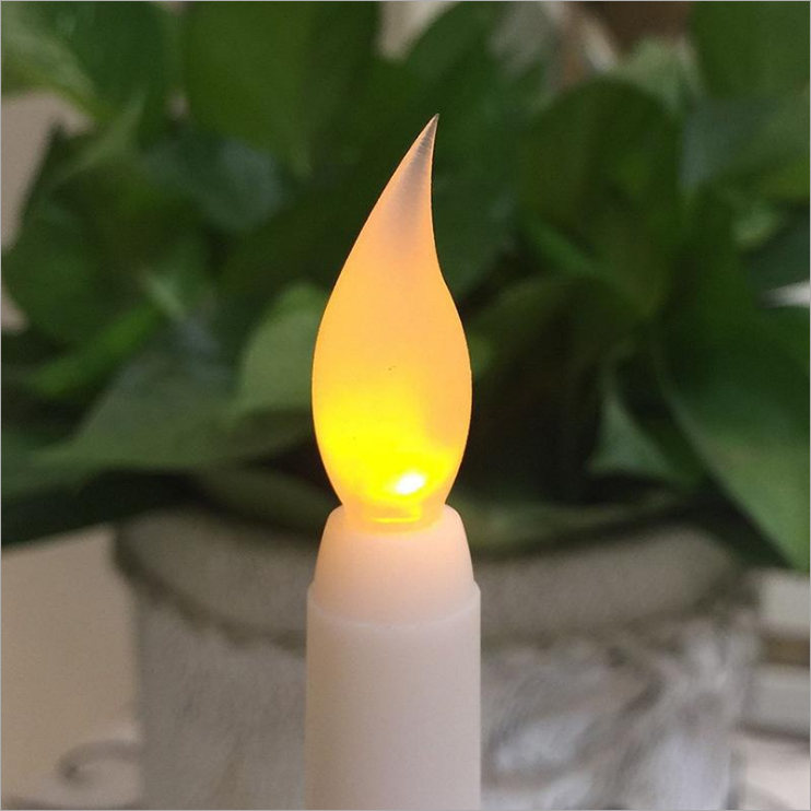 Factory wholesale 27cm battery operated led tapered long flameless candle decoration led stick tea light for candelabra decor