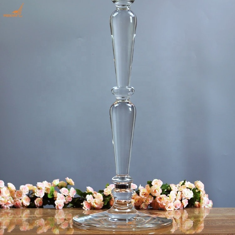 New gorgeous large 7 arms crystal taper candle holders for wedding centerpieces