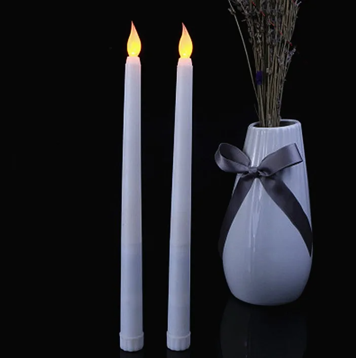 Plastic Electric LED Taper Candless Light for Wedding Crystal Candelabra Glass Candle Holder