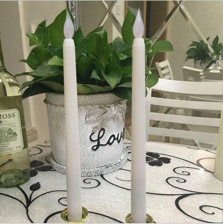 wholesale 27cm battery operated led tapered long flameless candles battery operated remote control tea light for candelabra