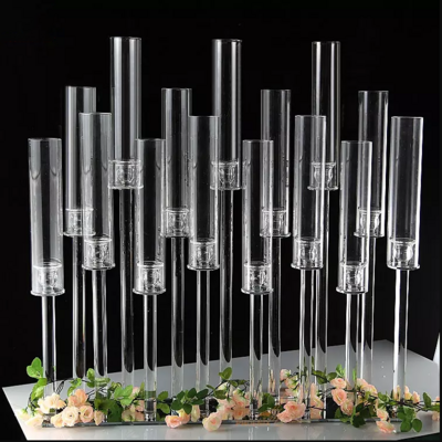 15 arms glass wedding candelabra centerpieces tall crystal candle holder