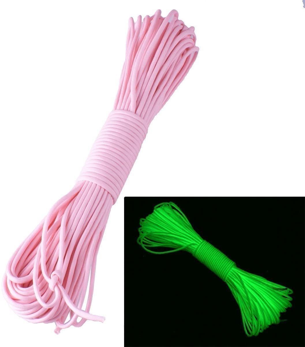 Other camping & hiking gear Reflective Polyester Parachute Cord Outdoor Glow In The Dark Rope Paracord  550 Paracord Rope