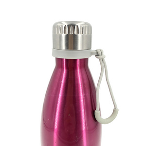 Silicone 304 Stainless Steel Thermos Cola Shaped Water Bottle Holder With handle