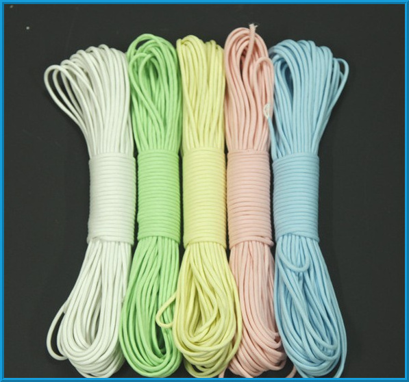 Other camping & hiking gear Reflective Polyester Parachute Cord Outdoor Glow In The Dark Rope Paracord  550 Paracord Rope