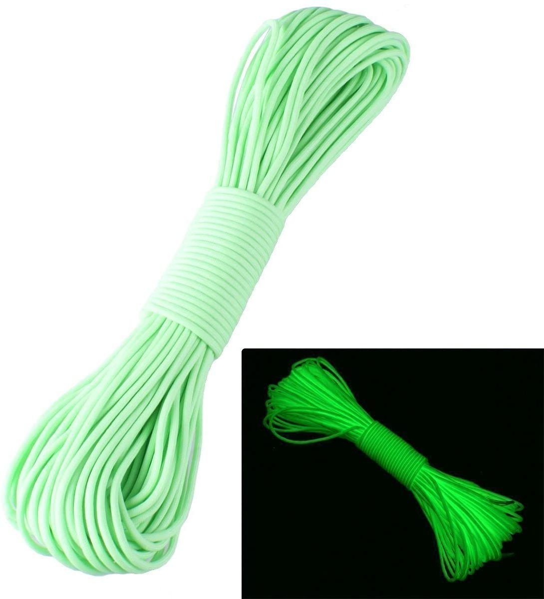 Other camping & hiking gear Reflective Polyester Parachute Cord Outdoor Glow In The Dark Rope Paracord  550 Paracord Rope