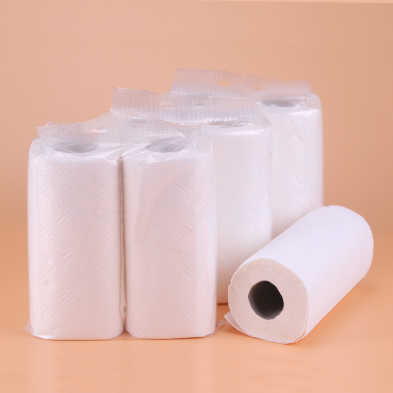 Custom Kitchen Roll Paper Wood Pulp  Kitchen Eco-friendly 100% Recycle Pulp kitchen Paper