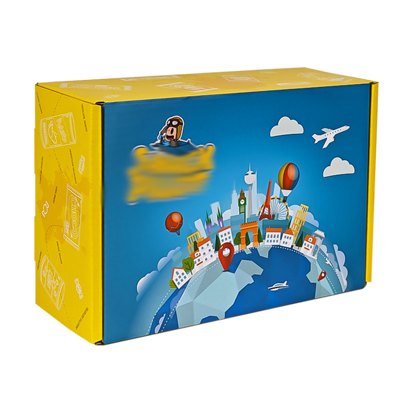 Custom ECO Friendly Color Printing Small Yellow Cardboard Box Customized Gift Box For Small Business