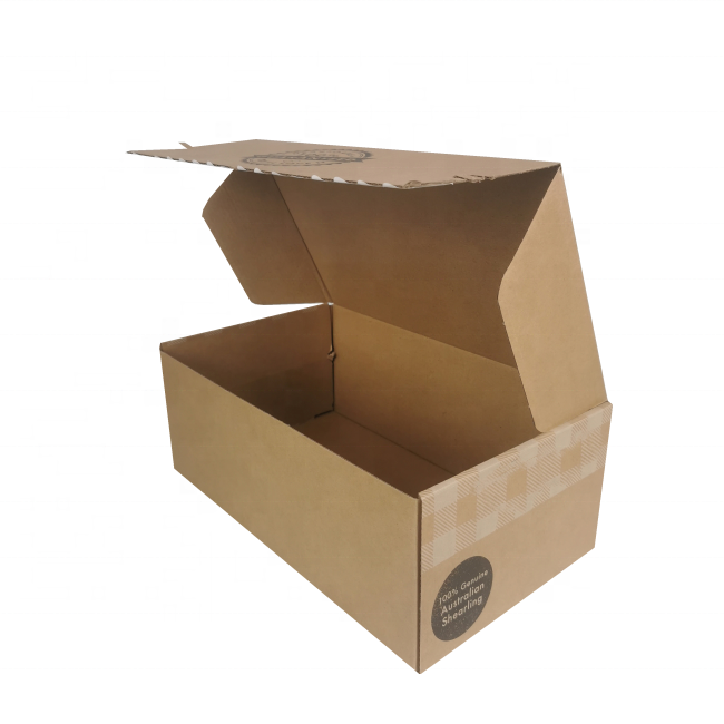 High quality litho printing white kraft paper shoes packaging box customized size corrugated carton wholesale shoe box