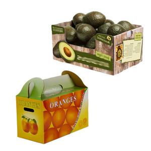 Wholesale custom logo printing corrugated cardboard gift fruit packing packaging box for dry fruits vegetables