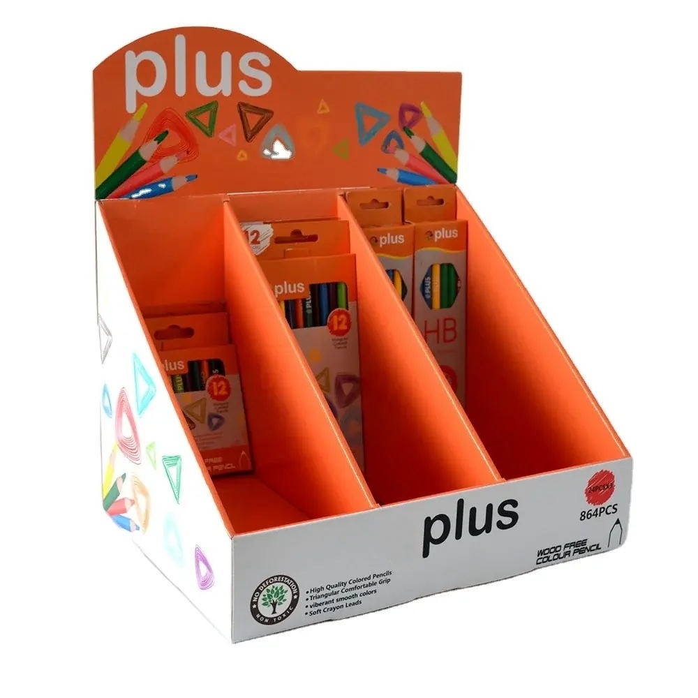 Custom logo packaging counter display box Shelf Ready counter top PDQ ...