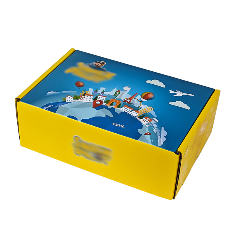 Custom ECO Friendly Color Printing Small Yellow Cardboard Box Customized Gift Box For Small Business