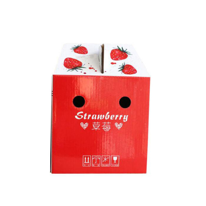 Custom Moving Corrugated Carton Fruit Boxes for Apple Orange Avocado Strawberry Packaging