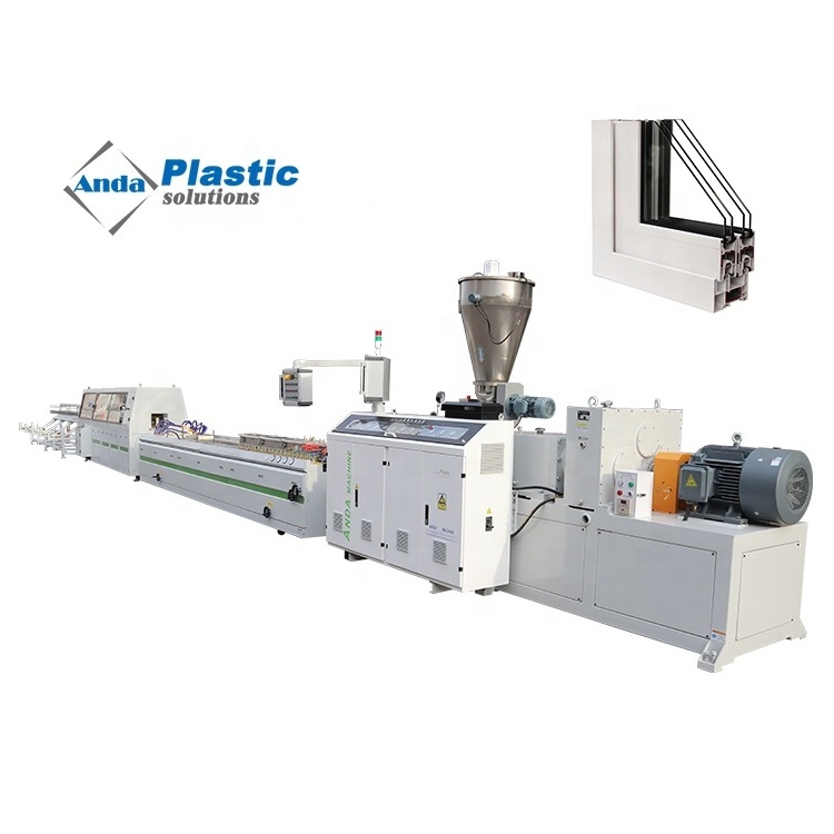 65/132 PVC window door frame making machine/profile extrusion production line