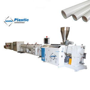 Twin screw extruder 16-40mm sewage PVC pipe making machine