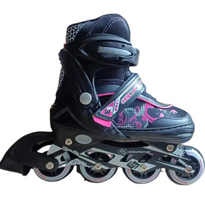 GOSOME  2 light Flashing PU Wheels Roller Inline Skates Shoes for Kids Best Seller Hot Selling Adjustable 4 Inline Skate