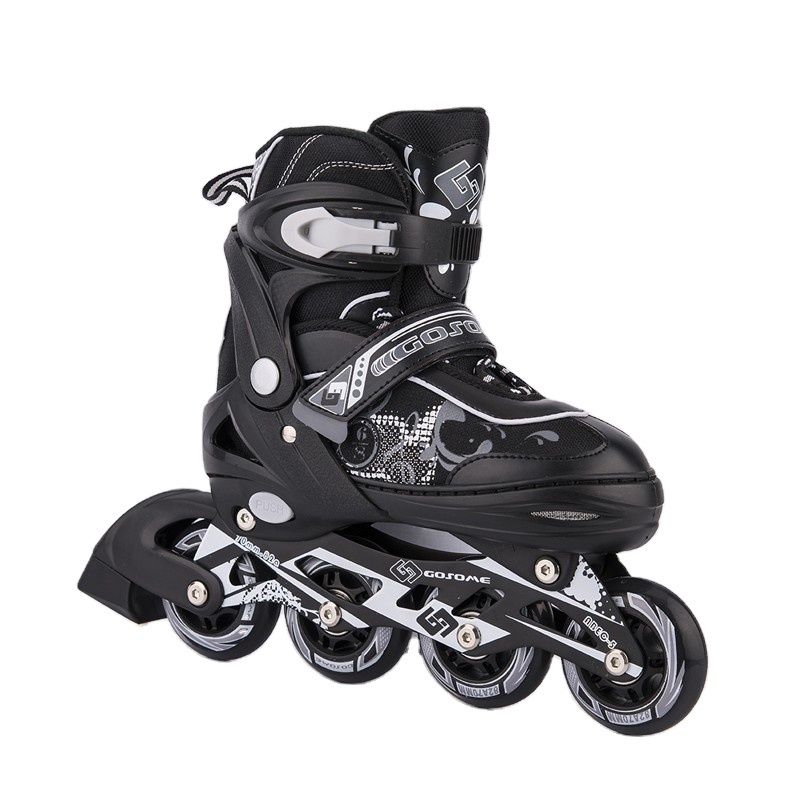 GOSOME Professional Flashing Inline Skates and Skateshoes and Rollerskates for Kids Sport Adjustable Inline Speed Skate Shoes