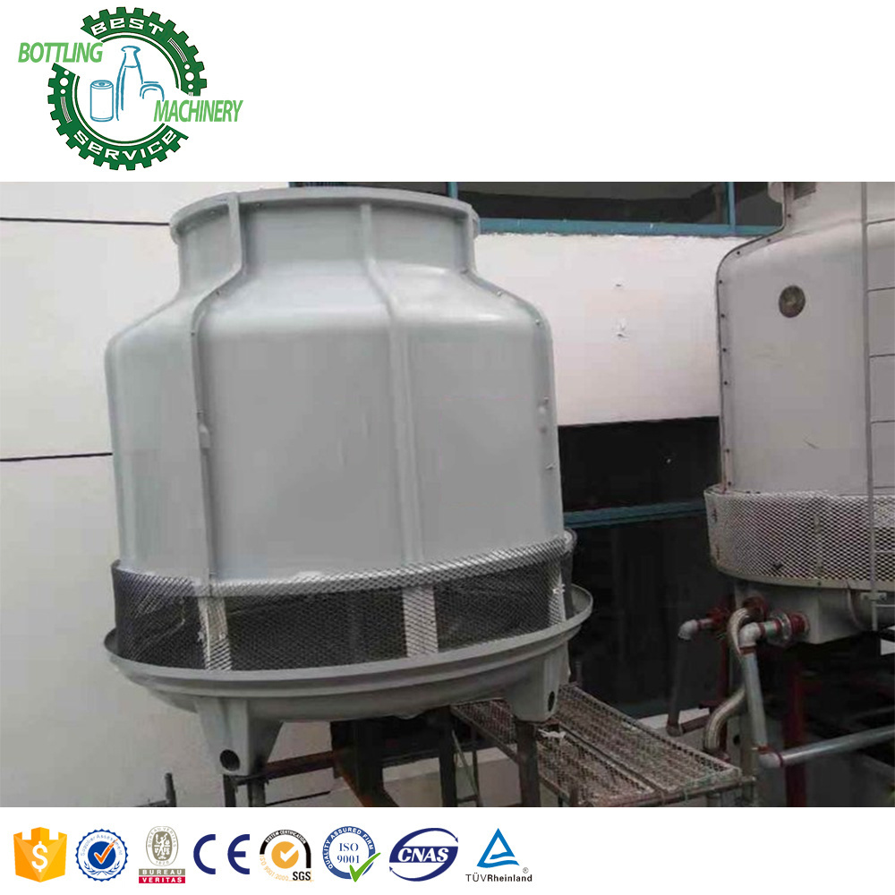 Circular counter Flow Water 60ton water cooling tower for bottle warming tunnel