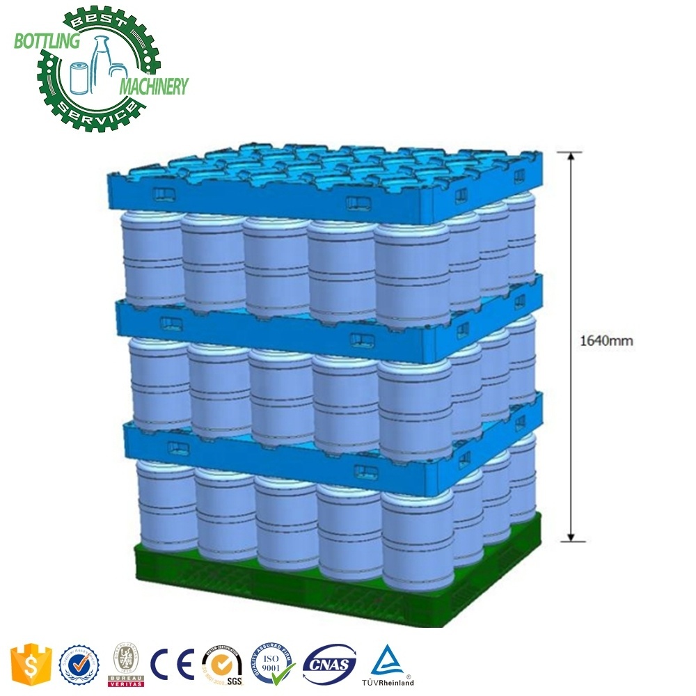 Heavy duty Single faced Four-way Entry 18.9L 19L 20L 5 gallon water bottle barrel drum plastic hdpe rack pallet for storage