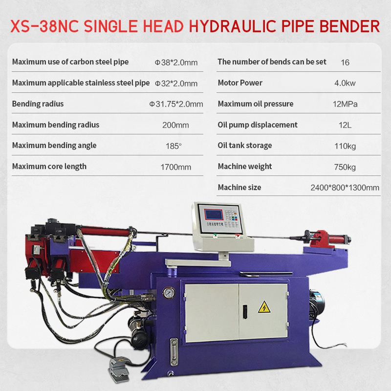 cedar Factory direct sales SB-38NC square tube hydraulic bende steel pipe bender machine