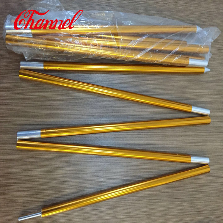 Gold telescopic aluminum north face tent poles