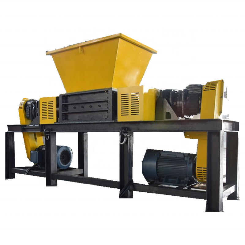 Double Two Shaft Shredder for Recycling Metal Scraps Tires Waste Plastic Wood