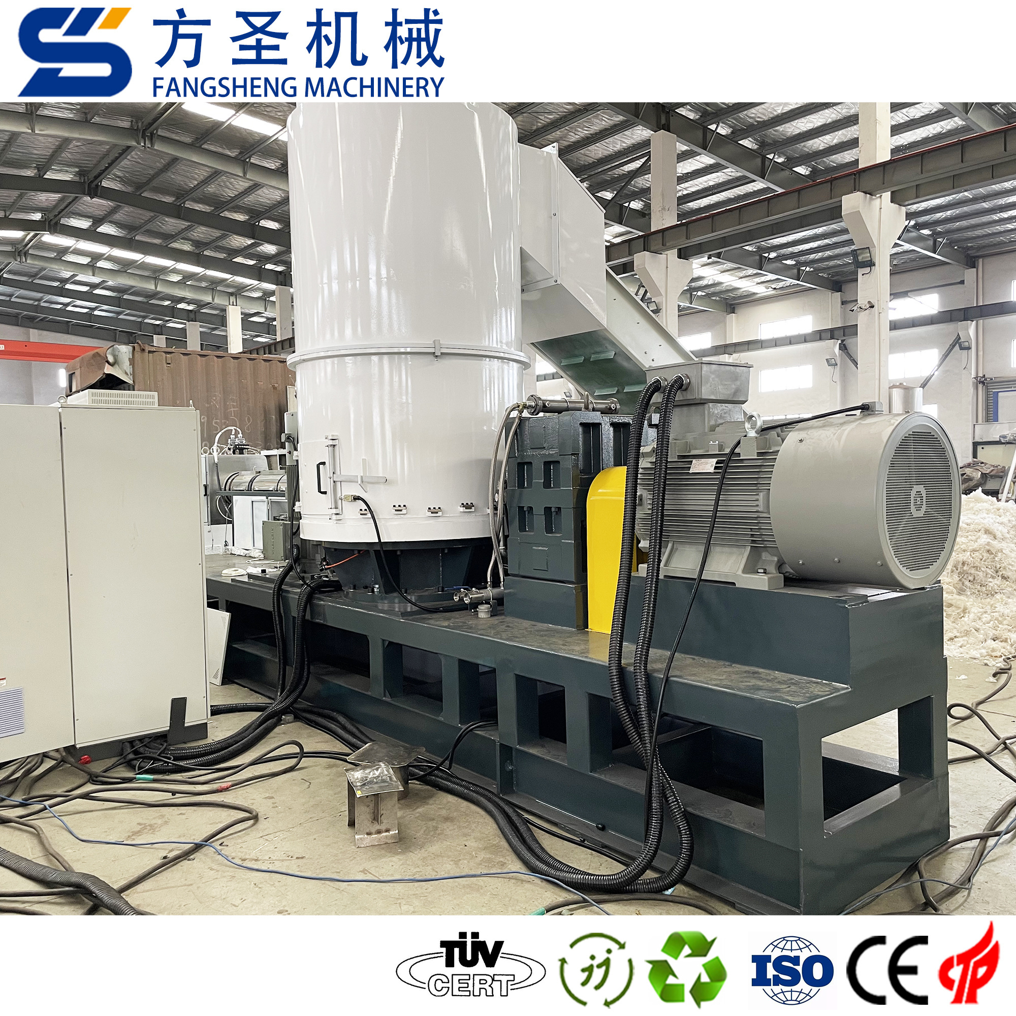 600kg/h PET bottle waste plastic film recycle granule making machine pelletizing line